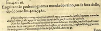 An illustration from Repertorio dos cinquo livros das ordenações com addições das lejs extrauagantes, : dirigido ao muito illustre senhor dom Francisco Coutinho, conde do Redondo, regedor da justiça deste reino. (1560)