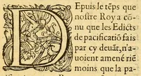 An illustration from Repliqve povr le catholiqve anglois : contre le Catholique associé des Huguenots (1588)