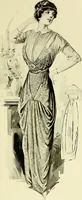 An illustration from Reproductions of model gowns exhibited by Haas brothers, for the spring season of 1913 .. (1913)