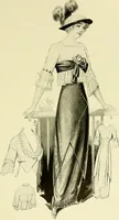 An illustration from Reproductions of model gowns exhibited by Haas brothers, for the spring season of 1913 .. (1913)