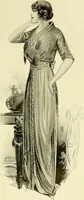 An illustration from Reproductions of model gowns exhibited by Haas brothers, for the spring season of 1913 .. (1913)