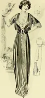 An illustration from Reproductions of model gowns exhibited by Haas brothers, for the spring season of 1913 .. (1913)