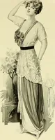 An illustration from Reproductions of model gowns exhibited by Haas brothers, for the spring season of 1913 .. (1913)
