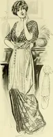 An illustration from Reproductions of model gowns exhibited by Haas brothers, for the spring season of 1913 .. (1913)
