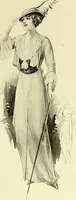 An illustration from Reproductions of model gowns exhibited by Haas brothers, for the spring season of 1913 .. (1913)