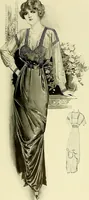 An illustration from Reproductions of model gowns exhibited by Haas brothers, for the spring season of 1913 .. (1913)