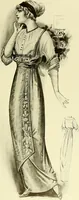An illustration from Reproductions of model gowns exhibited by Haas brothers, for the spring season of 1913 .. (1913)