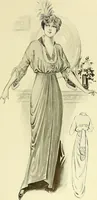 An illustration from Reproductions of model gowns exhibited by Haas brothers, for the spring season of 1913 .. (1913)