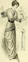 An illustration from Reproductions of model gowns exhibited by Haas brothers, for the spring season of 1913 .. (1913)