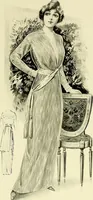 An illustration from Reproductions of model gowns exhibited by Haas brothers, for the spring season of 1913 .. (1913)