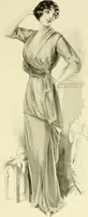 An illustration from Reproductions of model gowns exhibited by Haas brothers, for the spring season of 1913 .. (1913)