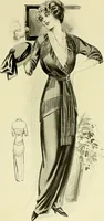 An illustration from Reproductions of model gowns exhibited by Haas brothers, for the spring season of 1913 .. (1913)