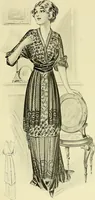 An illustration from Reproductions of model gowns exhibited by Haas brothers, for the spring season of 1913 .. (1913)