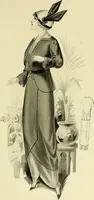 An illustration from Reproductions of model gowns exhibited by Haas brothers, for the spring season of 1913 .. (1913)
