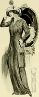 An illustration from Reproductions of model gowns exhibited by Haas brothers, for the spring season of 1913 .. (1913)