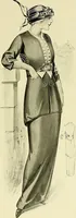 An illustration from Reproductions of model gowns exhibited by Haas brothers, for the spring season of 1913 .. (1913)