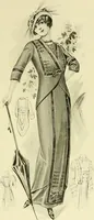 An illustration from Reproductions of model gowns exhibited by Haas brothers, for the spring season of 1913 .. (1913)