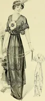 An illustration from Reproductions of model gowns exhibited by Haas brothers, for the spring season of 1913 .. (1913)