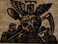 An illustration from Rev. P. Abraham a S. Clara ... Besonders meubliert- und gezierte Todten-Capelle, oder, Allgemeiner Todten-Spiegel : darinnen alle Menschen, wes Standes sie sind ... (1711)