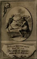 Picture 39 of 96 from Rev. P. Abraham a S. Clara ... Besonders meubliert- und gezierte Todten-Capelle, oder, Allgemeiner Todten-Spiegel : darinnen alle Menschen, wes Standes sie sind ... (1711), leaf 192