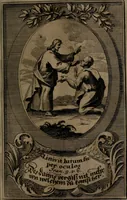 An illustration from Rev. P. Abraham a S. Clara ... Besonders meubliert- und gezierte Todten-Capelle, oder, Allgemeiner Todten-Spiegel : darinnen alle Menschen, wes Standes sie sind ... (1711)