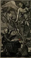 An illustration from Rev. P. Abraham a S. Clara ... Besonders meubliert- und gezierte Todten-Capelle, oder, Allgemeiner Todten-Spiegel : darinnen alle Menschen, wes Standes sie sind ... (1711)