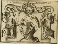 An illustration from Rhetorica christiana : ad concionandi et orandi vsvm accommodata, vtrivsq[ue] facvltatis exemplis svo loco insertis : qvae qvidem ex Indorvm maximè deprompta svnt historiis : vnde praeter doctrinam, svma qvoqve delectatio comparabitvr (1579)