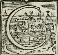 An illustration from Rhetorica christiana : ad concionandi et orandi vsvm accommodata, vtrivsq[ue] facvltatis exemplis svo loco insertis : qvae qvidem ex Indorvm maximè deprompta svnt historiis : vnde praeter doctrinam, svma qvoqve delectatio comparabitvr (1579)
