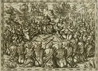 An illustration from Rhetorica christiana : ad concionandi et orandi vsvm accommodata, vtrivsq[ue] facvltatis exemplis svo loco insertis : qvae qvidem ex Indorvm maximè deprompta svnt historiis : vnde praeter doctrinam, svma qvoqve delectatio comparabitvr (1579)