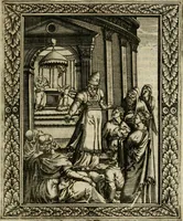 An illustration from Rhetorica christiana : ad concionandi et orandi vsvm accommodata, vtrivsq[ue] facvltatis exemplis svo loco insertis : qvae qvidem ex Indorvm maximè deprompta svnt historiis : vnde praeter doctrinam, svma qvoqve delectatio comparabitvr (1579)