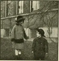 An illustration from Rhythmic action plays and dances; a book of original games and dances, arranged progressively, to Mother Goose and other action songs, with a teaching introductory; for the kindergarten, primary schools, playground and gymnasium (1915)