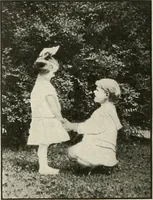An illustration from Rhythmic action plays and dances; a book of original games and dances, arranged progressively, to Mother Goose and other action songs, with a teaching introductory; for the kindergarten, primary schools, playground and gymnasium (1915)