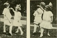 An illustration from Rhythmic action plays and dances; a book of original games and dances, arranged progressively, to Mother Goose and other action songs, with a teaching introductory; for the kindergarten, primary schools, playground and gymnasium (1915)