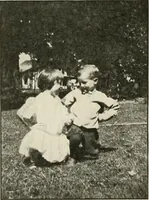 An illustration from Rhythmic action plays and dances; a book of original games and dances, arranged progressively, to Mother Goose and other action songs, with a teaching introductory; for the kindergarten, primary schools, playground and gymnasium (1915)