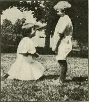 An illustration from Rhythmic action plays and dances; a book of original games and dances, arranged progressively, to Mother Goose and other action songs, with a teaching introductory; for the kindergarten, primary schools, playground and gymnasium (1915)