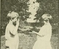 An illustration from Rhythmic action plays and dances; a book of original games and dances, arranged progressively, to Mother Goose and other action songs, with a teaching introductory; for the kindergarten, primary schools, playground and gymnasium (1915)