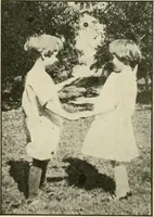 An illustration from Rhythmic action plays and dances; a book of original games and dances, arranged progressively, to Mother Goose and other action songs, with a teaching introductory; for the kindergarten, primary schools, playground and gymnasium (1915)
