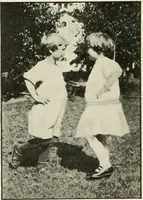 An illustration from Rhythmic action plays and dances; a book of original games and dances, arranged progressively, to Mother Goose and other action songs, with a teaching introductory; for the kindergarten, primary schools, playground and gymnasium (1915)