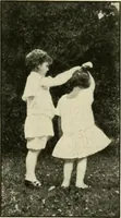 An illustration from Rhythmic action plays and dances; a book of original games and dances, arranged progressively, to Mother Goose and other action songs, with a teaching introductory; for the kindergarten, primary schools, playground and gymnasium (1915)
