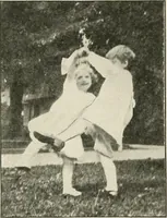 An illustration from Rhythmic action plays and dances; a book of original games and dances, arranged progressively, to Mother Goose and other action songs, with a teaching introductory; for the kindergarten, primary schools, playground and gymnasium (1915)