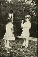 An illustration from Rhythmic action plays and dances; a book of original games and dances, arranged progressively, to Mother Goose and other action songs, with a teaching introductory; for the kindergarten, primary schools, playground and gymnasium (1915)