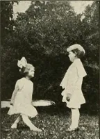 An illustration from Rhythmic action plays and dances; a book of original games and dances, arranged progressively, to Mother Goose and other action songs, with a teaching introductory; for the kindergarten, primary schools, playground and gymnasium (1915)
