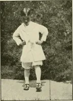 An illustration from Rhythmic action plays and dances; a book of original games and dances, arranged progressively, to Mother Goose and other action songs, with a teaching introductory; for the kindergarten, primary schools, playground and gymnasium (1915)