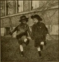 An illustration from Rhythmic action plays and dances; a book of original games and dances, arranged progressively, to Mother Goose and other action songs, with a teaching introductory; for the kindergarten, primary schools, playground and gymnasium (1915)