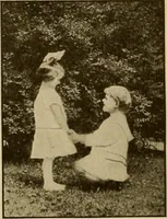 An illustration from Rhythmic action plays and dances; a book of original games and dances, arranged progressively, to Mother Goose and other action songs, with a teaching introductory; for the kindergarten, primary schools, playground and gymnasium (1915)