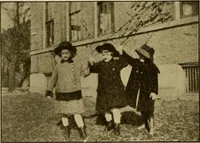 An illustration from Rhythmic action plays and dances; a book of original games and dances, arranged progressively, to Mother Goose and other action songs, with a teaching introductory; for the kindergarten, primary schools, playground and gymnasium (1915)