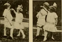 An illustration from Rhythmic action plays and dances; a book of original games and dances, arranged progressively, to Mother Goose and other action songs, with a teaching introductory; for the kindergarten, primary schools, playground and gymnasium (1915)
