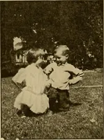 An illustration from Rhythmic action plays and dances; a book of original games and dances, arranged progressively, to Mother Goose and other action songs, with a teaching introductory; for the kindergarten, primary schools, playground and gymnasium (1915)