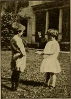An illustration from Rhythmic action plays and dances; a book of original games and dances, arranged progressively, to Mother Goose and other action songs, with a teaching introductory; for the kindergarten, primary schools, playground and gymnasium (1915)