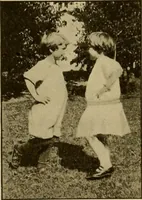 An illustration from Rhythmic action plays and dances; a book of original games and dances, arranged progressively, to Mother Goose and other action songs, with a teaching introductory; for the kindergarten, primary schools, playground and gymnasium (1915)